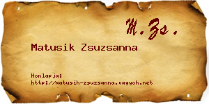 Matusik Zsuzsanna névjegykártya