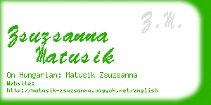 zsuzsanna matusik business card